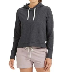 Vuori Heather Grey Cropped Hoodie